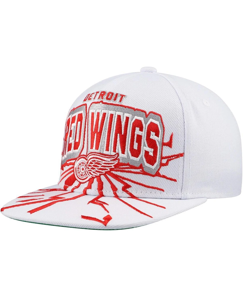 Mitchell & Ness Big Boys and Girls White Detroit Red Wings After Shock Snapback Hat