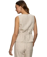 Sanctuary Women's Outsmart Linen Square-Neck Vest