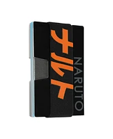 Naruto Men's Kanji Name Black Metal Minimalist Card Holder