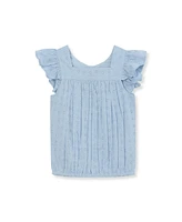 Lands' End Girls Woven Eyelet Top