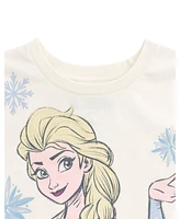 Frozen Little Girls Disney Queen Elsa T-Shirt and Shorts Outfit Set