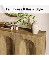 Tribesigns 63-Inch Long Sofa Console Table, Farmhouse Narrow Entryway Table for Hallway, Foyer, Entrance, Living Room