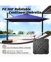 33inch Umbrella Base with Wheels Fillable Umbrella Base 220 lbs306 lbs Water & Sand Filled Weighted Base Patio Umbrella Base for Cross/Rotation Base