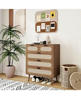 Mondawe 5 Drawer Cabinet,Accent Storage Cabinet, Suitable for Living Room, Bedroom,Dining Room,Study