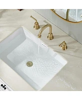 2-Handle Bathroom Sink Faucet with Drain Assembly lavatory Pop Up and cUPC Supply Hoses, Brushed Gold