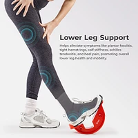 Sunny Health & Fitness Calf & Hamstring Stretcher and Foot Rocker, Red