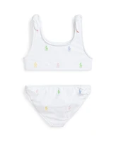 Polo Ralph Lauren Toddler and Little Girls Pony Two-Piece Swimsuit