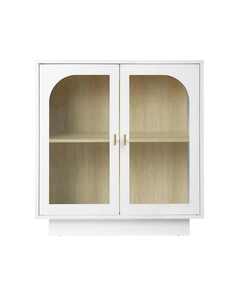 Mondawe Storage Cabinet with Acrylic Door for Living Room, Dining Room, Study