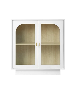 Mondawe Storage Cabinet with Acrylic Door for Living Room, Dining Room, Study