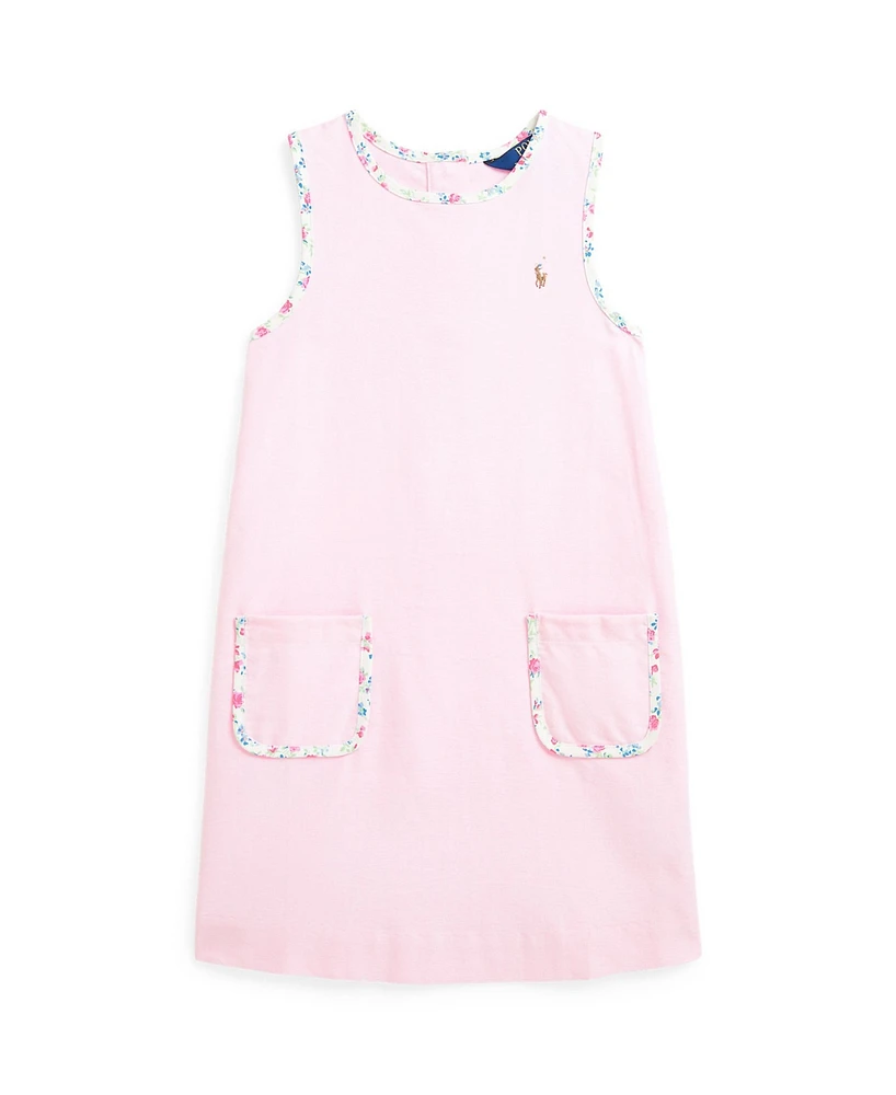 Polo Ralph Lauren Toddler and Little Girls Floral-Trim Oxford Dress