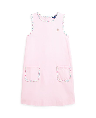 Polo Ralph Lauren Toddler and Little Girls Floral-Trim Oxford Dress