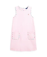 Polo Ralph Lauren Toddler and Little Girls Floral-Trim Oxford Dress