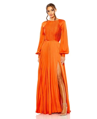 Mac Duggal Women's Ruffle Tiered Floral Cut-Out Chiffon Gown