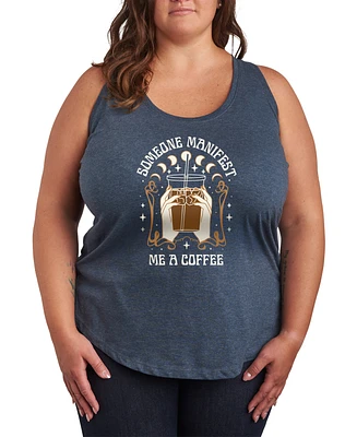 Hybrid Apparel Plus Manifest Coffee Graphic Tank Top