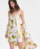 I.n.c. International Concepts Women's Lace-Trim Satin Chemise, Exclusively at Macy's
