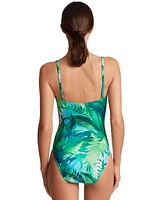 Lauren Ralph Women's Printed Underwire One-Piece Swimsuit