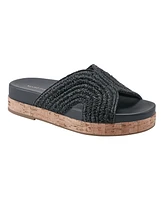 Marc Fisher Women's Erim Woven Slip-On Flatform Sandals