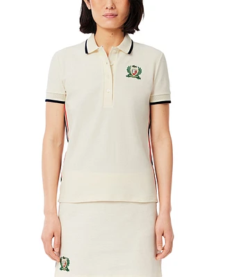 Lacoste Usa Women's Slim-Fit Embroidered-Badge Polo Shirt
