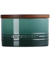 Le Creuset Stoneware Signature Canister with Wood Lid, 16-Oz.