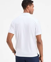Alfani Men's Ottoman Short Sleeve Textured Quarter-Zip Polo Shirt, Exclusively at Macy's