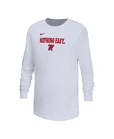 Nike Big Boys and Girls White Ole Miss Rebels 2025 Legend Bench Long Sleeve T-Shirt