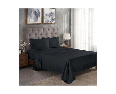 Superior Modal From Beechwood 300 Thread Count Lightweight Cooling Solid Extra Deep Pocket Bed Sheet Set