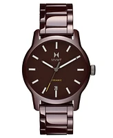 Mvmt Men's Classic Ii Dark Red Ceramic Bracelet Watch, 44mm