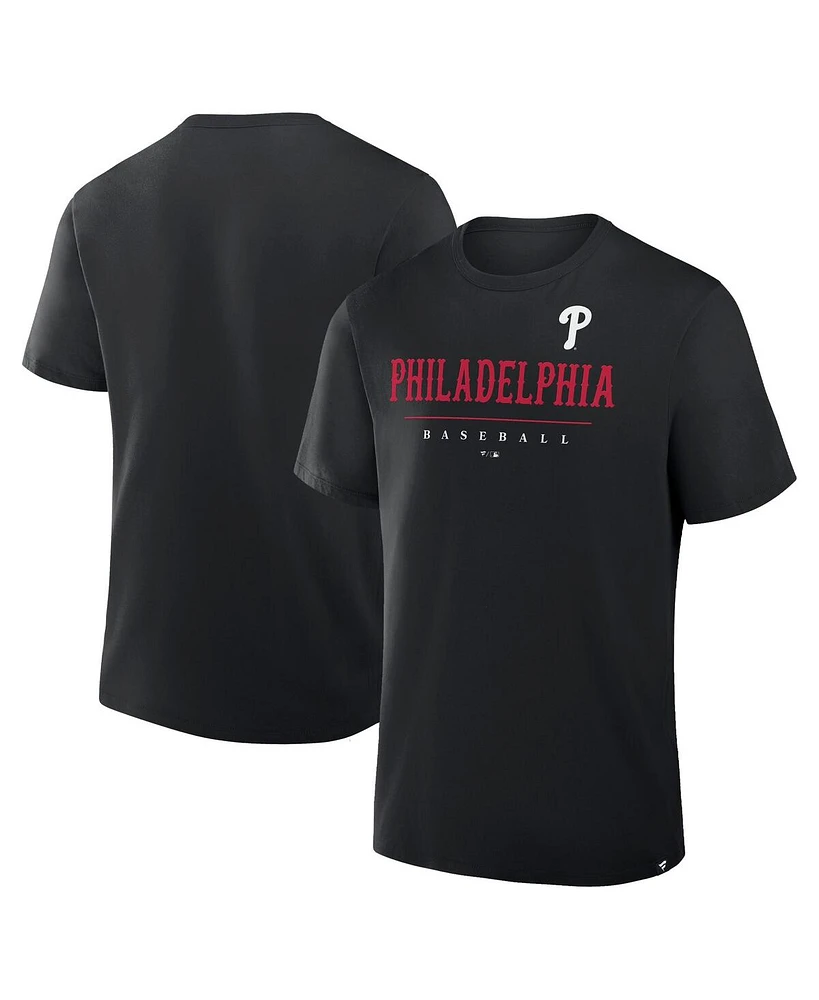 Fanatics Men's Black Philadelphia Phillies Color Pop Legacy Clubhouse T-Shirt