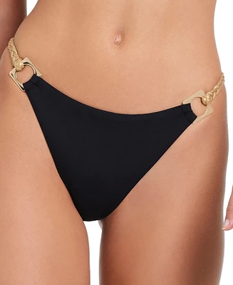 Red Carter Women's Braid-Trim Cheeky Bikini Bottoms