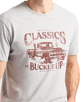 Buffalo David Bitton Men's Trige Graphic with Pickup Truck Print T-Shirt