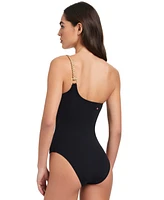 Red Carter Women's One-Shoulder One Piece Swimsuit