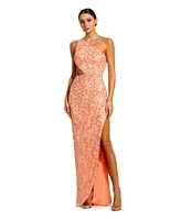 Mac Duggal Women's One Shoulder Embellished Gown With Slit