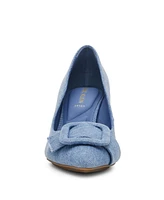 Anne Klein Women's Bentley Buckle Block Heel Pumps