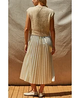 Crescent Women's Sharpe Twofer Sweater Top Dress