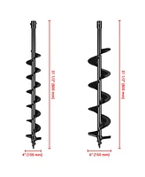 Yescom 4" 6" Earth Auger Bit Kit Bulb Planter Tool for Planting Flower Fence Post Spiral Hole Digger Gardening Project