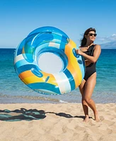PoolCandy 46" Deluxe Pool Tube with Backrest Handles, Mesh Seat, Cup and Phone Holder