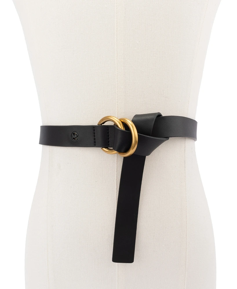 Michael Kors 25mm Double Ring Leather Belt
