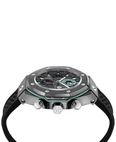 Philipp Plein Men's Chronograph Royal Black Silicone Strap Watch 46mm