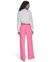 Calvin Klein Petite Mid-Rise Wide-Leg Pants