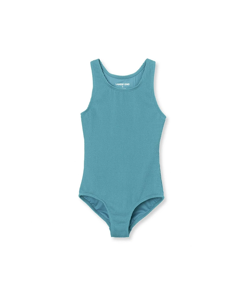 Lands' End Girls Chlorine Resistant Racerback One Piece Swimsuit