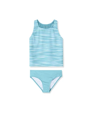 Lands' End Girls Chlorine Resistant Tankini Swim Set