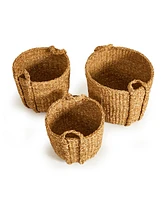 Seagrass Round Drum Baskets, Set Of 3