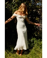 Crescent Women's Leah Off Shoulder Knit Dress