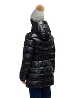Pajar Women's Zola Box Quilt Mid-Length Puffer with Fixed Hood