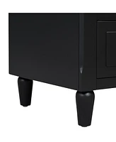 3-Drawer Nightstand Storage Wood Cabinet