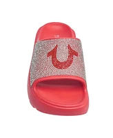 True Religion Ladies Stallion Rhinestone Logo Sandal