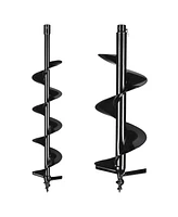 Yescom 6" 10" Earth Auger Bit Kit Bulb Planter Tool for Planting Flower Fence Post Spiral Hole Digger Gardening Project