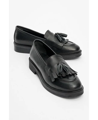 Milly Leather Tassel Loafers