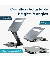 Ergonomic Adjustable Laptop Stand Portable Laptop Riser for Desk Fits MacBook