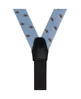 Trafalgar Men's Down The Stretch Racehorse Linen Blend Button End Suspenders